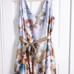 Floral Silk Spring Dress